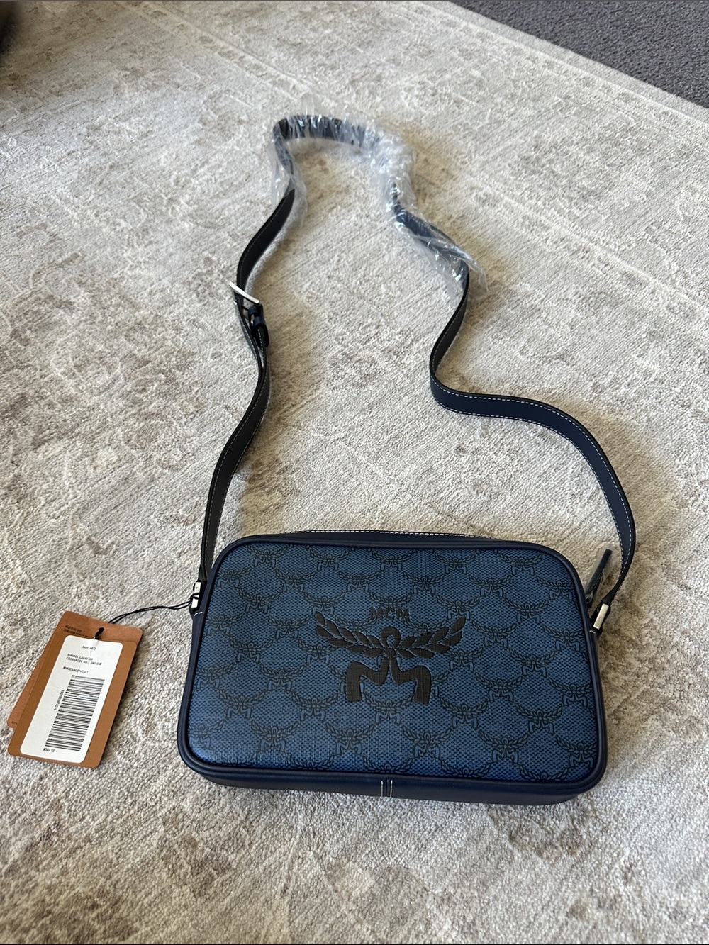 MCM Himmel Crossbody in Lauretos. Navy Blazer color. NWT’s.